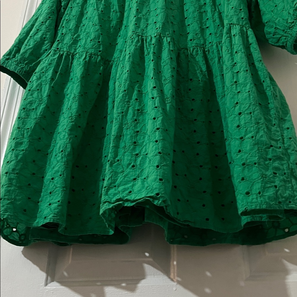 Crown & Ivy Emerald Eyelet Blouse - Picture 9 of 12